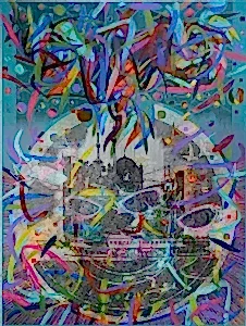 ENGİN KORKMAZ tarafından 2022 yılında 120x90 cm ölçülerinde Tuval üzeri akrilik boya tekniği ile yapılmıştır.