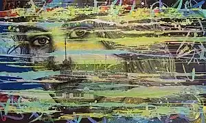 ENGİN KORKMAZ tarafından 2022 yılında 80x134 cm ölçülerinde Tuval üzeri akrilik boya tekniği ile yapılmıştır.