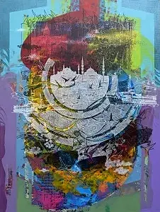 ENGİN KORKMAZ tarafından 2020 yılında 120x90 cm ölçülerinde Tuval üzeri akrilik boya tekniği ile yapılmıştır.