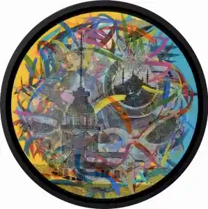 ENGİN KORKMAZ tarafından 2021 yılında 68x68 cm ölçülerinde Tuval üzeri akrilik boya tekniği ile yapılmıştır.