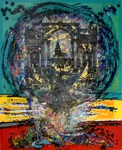 ENGİN KORKMAZ tarafından 2021 yılında 100x80 cm ölçülerinde Tuval üzeri akrilik boya tekniği ile yapılmıştır.