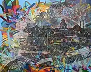 ENGİN KORKMAZ tarafından 2020 yılında 80x100 cm ölçülerinde Tuval üzeri akrilik boya tekniği ile yapılmıştır.