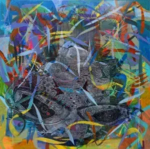 ENGİN KORKMAZ tarafından 2021 yılında 70x70 cm ölçülerinde Tuval üzeri akrilik boya tekniği ile yapılmıştır.