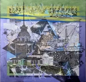 ENGİN KORKMAZ tarafından 2022 yılında 70x70 cm ölçülerinde Tuval üzeri akrilik boya tekniği ile yapılmıştır.