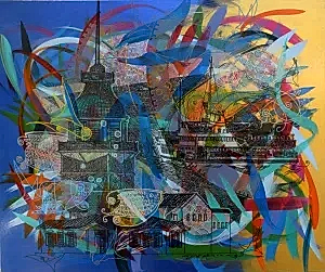 ENGİN KORKMAZ tarafından 2020 yılında 50x60 cm ölçülerinde Tuval üzeri akrilik boya tekniği ile yapılmıştır.