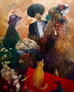 EROL PELİOĞLU tarafından 2024 yılında 150x120 cm ölçülerinde Tuval üzeri yağlı boya tekniği ile yapılmıştır.