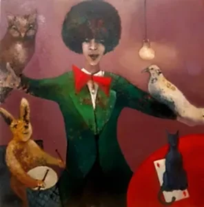 EROL PELİOĞLU tarafından 2024 yılında 60x60 cm ölçülerinde Tuval üzeri yağlı boya tekniği ile yapılmıştır.