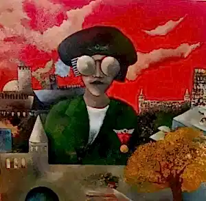 EROL PELİOĞLU tarafından 2024 yılında 70x70 cm ölçülerinde Tuval üzeri yağlı boya tekniği ile yapılmıştır.