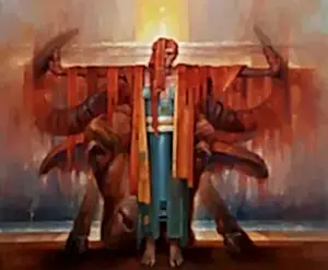 ADEM BAŞPINAR tarafından 2019 yılında 50x60 cm ölçülerinde Tuval üzeri akrilik boya tekniği ile yapılmıştır.