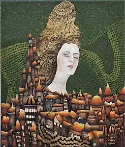 BİNNUR YÜCEBAŞ RUOCCO tarafından 2024 yılında 60x50 cm ölçülerinde Tuval üzeri yağlı boya tekniği ile yapılmıştır.