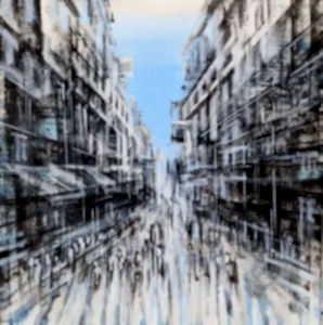 AYHAN ÇETİN tarafından 2024 yılında 60x60 cm ölçülerinde Tuval üzeri akrilik boya tekniği ile yapılmıştır.