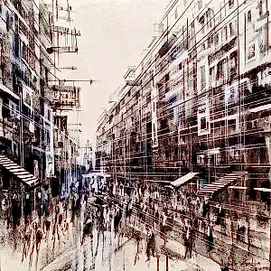 AYHAN ÇETİN tarafından 2024 yılında 60x60 cm ölçülerinde Tuval üzeri akrilik boya tekniği ile yapılmıştır.