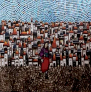 BİNNUR YÜCEBAŞ RUOCCO tarafından 2024 yılında 60x60 cm ölçülerinde Tuval üzeri yağlı boya tekniği ile yapılmıştır.