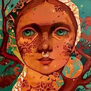 SEMA ÖCAL tarafından 2024 yılında 60x60 cm ölçülerinde Tuval üzeri yağlı boya tekniği ile yapılmıştır.