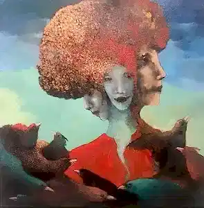 EROL PELİOĞLU tarafından 2024 yılında 60x60 cm ölçülerinde Tuval üzeri yağlı boya tekniği ile yapılmıştır.