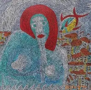 MURAT ÖZDOĞRU tarafından 2025 yılında 50x50 cm ölçülerinde Tuval üzeri akrilik boya tekniği ile yapılmıştır.