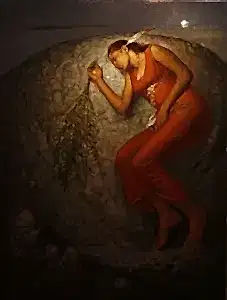 SERTAP YEĞİN tarafından 2015 yılında 120x90 cm ölçülerinde Tuval üzeri yağlı boya tekniği ile yapılmıştır.