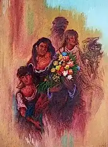 AHMET YEŞİL tarafından 2018 yılında 150x120 cm ölçülerinde Tuval üzeri yağlı boya tekniği ile yapılmıştır.