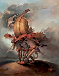 ADEM BAŞPINAR tarafından 2019 yılında 80x60 cm ölçülerinde Tuval üzeri akrilik boya tekniği ile yapılmıştır.