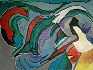 NECMETTİN ÖZLÜ tarafından 2020 yılında 60x80 cm ölçülerinde Tuval üzeri akrilik boya tekniği ile yapılmıştır.