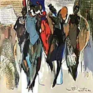 NURETTİN AKKAYA tarafından 2020 yılında 70x70 cm ölçülerinde Tuval üzeri yağlı boya tekniği ile yapılmıştır.