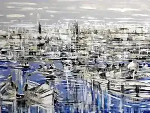 AYHAN ÇETİN tarafından 2022 yılında 60x80 cm ölçülerinde Tuval üzeri akrilik boya tekniği ile yapılmıştır.