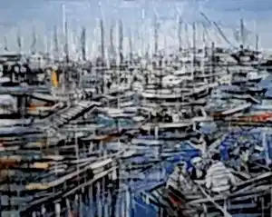 AYHAN ÇETİN tarafından 2022 yılında 80x100 cm ölçülerinde Tuval üzeri akrilik boya tekniği ile yapılmıştır.