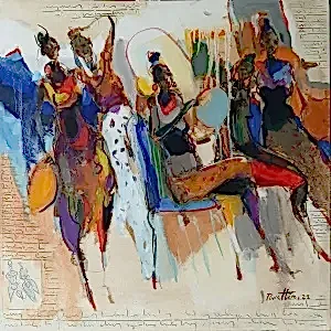 NURETTİN AKKAYA tarafından 2022 yılında 60x60 cm ölçülerinde Tuval üzeri yağlı boya tekniği ile yapılmıştır.