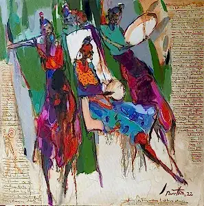 NURETTİN AKKAYA tarafından 2022 yılında 60x60 cm ölçülerinde Tuval üzeri yağlı boya tekniği ile yapılmıştır.