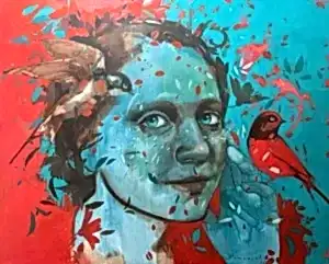 SEMA ÖCAL tarafından 2022 yılında 80x100 cm ölçülerinde Tuval üzeri yağlı boya tekniği ile yapılmıştır.