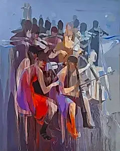 HAKAN ERASLAN tarafından 2022 yılında 150x120 cm ölçülerinde Tuval üzeri akrilik boya tekniği ile yapılmıştır.