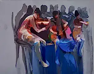 HAKAN ERASLAN tarafından 2022 yılında 80x100 cm ölçülerinde Tuval üzeri akrilik boya tekniği ile yapılmıştır.