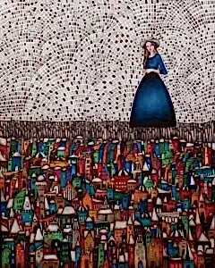 BİNNUR YÜCEBAŞ RUOCCO tarafından 2023 yılında 100x80 cm ölçülerinde Tuval üzeri yağlı boya tekniği ile yapılmıştır.