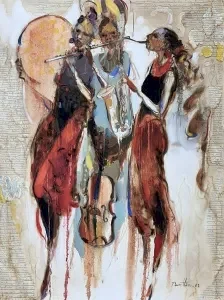 NURETTİN AKKAYA tarafından 2023 yılında 120x90 cm ölçülerinde Tuval üzeri yağlı boya tekniği ile yapılmıştır.