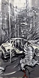 AYHAN ÇETİN tarafından 2020 yılında 130x65 cm ölçülerinde Tuval üzeri akrilik boya tekniği ile yapılmıştır.