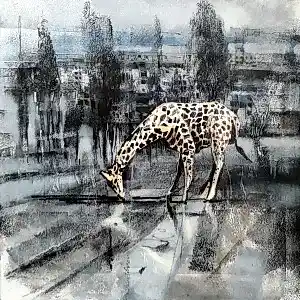 AYHAN ÇETİN tarafından 2020 yılında 40x40 cm ölçülerinde Tuval üzeri akrilik boya tekniği ile yapılmıştır.