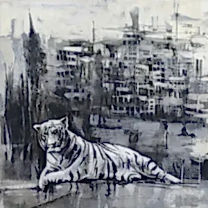 AYHAN ÇETİN tarafından 2020 yılında 40x40 cm ölçülerinde Tuval üzeri akrilik boya tekniği ile yapılmıştır.