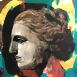 SEMA ÖCAL tarafından 2020 yılında 40x40 cm ölçülerinde Tuval üzeri yağlı boya tekniği ile yapılmıştır.