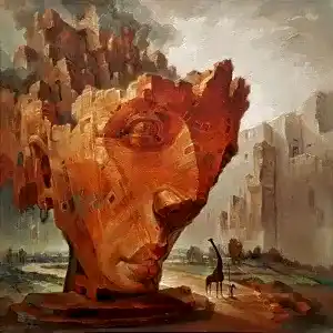 ADEM BAŞPINAR tarafından 2020 yılında 40x40 cm ölçülerinde Tuval üzeri akrilik boya tekniği ile yapılmıştır.