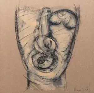 ALİ HERİSCHİ tarafından 2020 yılında 40x40 cm ölçülerinde Kağıt üzeri karışık teknik tekniği ile yapılmıştır.