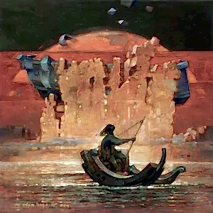 ADEM BAŞPINAR tarafından 2024 yılında 40x40 cm ölçülerinde Tuval üzeri akrilik boya tekniği ile yapılmıştır.