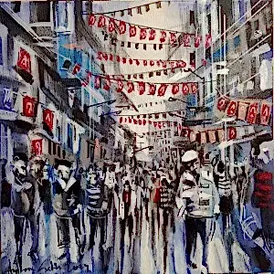 AYHAN ÇETİN tarafından 2024 yılında 40x40 cm ölçülerinde Tuval üzeri akrilik boya tekniği ile yapılmıştır.