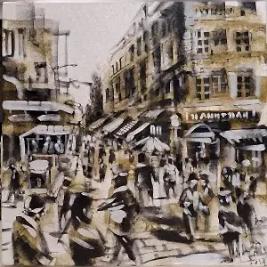 AYHAN ÇETİN tarafından 2024 yılında 40x40 cm ölçülerinde Tuval üzeri akrilik boya tekniği ile yapılmıştır.