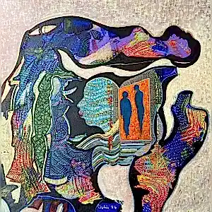 NECMETTİN ÖZLÜ tarafından 2024 yılında 40x40 cm ölçülerinde Tuval üzeri akrilik boya tekniği ile yapılmıştır.