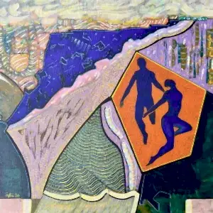 NECMETTİN ÖZLÜ tarafından 2024 yılında 40x40 cm ölçülerinde Tuval üzeri akrilik boya tekniği ile yapılmıştır.