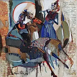 NURETTİN AKKAYA tarafından 2024 yılında 40x40 cm ölçülerinde Tuval üzeri yağlı boya tekniği ile yapılmıştır.