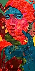 SEMA ÖCAL tarafından 2024 yılında 130x65 cm ölçülerinde Tuval üzeri akrilik boya tekniği ile yapılmıştır.