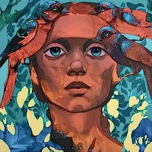 SEMA ÖCAL tarafından 2024 yılında 40x40 cm ölçülerinde Tuval üzeri akrilik boya tekniği ile yapılmıştır.