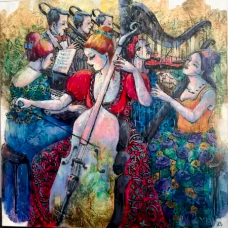 DERYA YILDIZ tarafından 2025 yılında 40x40 cm ölçülerinde Tuval üzeri yağlı boya tekniği ile yapılmıştır.