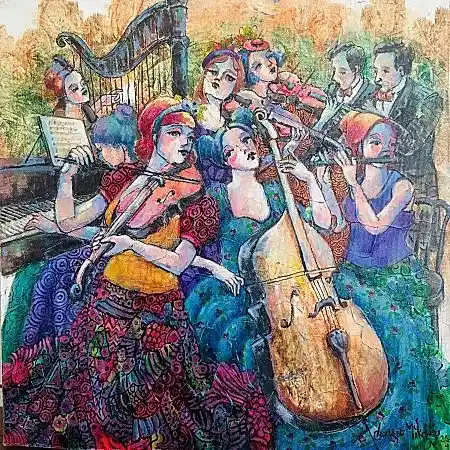 DERYA YILDIZ tarafından 2025 yılında 40x40 cm ölçülerinde Tuval üzeri yağlı boya tekniği ile yapılmıştır.